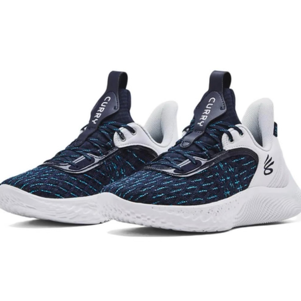 Under Armour Curry Flow 9 Team 'White Midnight Navy 6.5 Boys